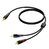 PROCAB CLA711/15 3.5 mm Jack male stereo - 2 x RCA/Cinch male 15 meter