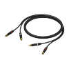 PROCAB PRA800/1.5 2x RCA/Cinch male - 2x RCA/Cinch male - UltraFlex™ 1.5 meter