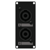 CAYMON CASY 142/B CASY 1 space with 2x male SpeakON to 4-pin terminal block Black version