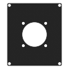 CAYMON CASY205/B CASY 2 space cover plate - 1x G-size hole Black version