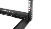 CAYMON OPR306A/B 19 cali in depth adjustable open frame rack - 6 unit - 300 ~ 450mm Black