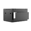 CAYMON WPR406R/B 19” wall mount rack - 6 units - 450mm depth - Removable back Black version