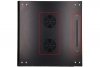 Extralink Szafka wisząca rack 9U 600x600 czarna szklane drzwi