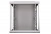 Extralink Szafka wisząca rack 12U 600x600 szara szklane drzwi