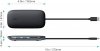 AUKEY CB-C71 aluminiowy HUB USB-C | 8w1 | RJ45 Ethernet 10/100/1000Mbps | 3xUSB 3.1 | HDMI 4k@30Hz | SD i microSD | USB-C Power 