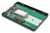 Digitus Adapter na dysk SATA/HDD 2,5 cali M.2 /mSATA SATA 3,6 Gbit/s, zapis do 520 MB/s Aluminiowa