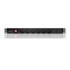 Qoltec Listwa zasilająca do szafy RACK 1U | 16A | PDU | 6xFRENCH | 2m