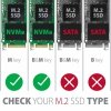 AXAGON Obudowa zewnętrzna aluminiowa EEM2-GTR, USB-C 3.2 GEN 2 M.2 NVMe SSD