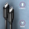 AXAGON Kabel BUCM-CM10TB Twister USB-C   USB-C, 0,6m, USB 2.0, 2.4A, ALU, PVC Czarny