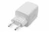 Digitus Ładowarka sieciowa, zasilacz GaN 2x USB-C PD 3.0 max. 65W, Biała