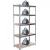 GreenBlue Regał magazynowy metalowy szafka 175 kg x5  ocynk rozkładany MDF GB378