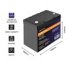 Qoltec Akumulator LiFePO4 Litowo-Żelazowo-Fosforanowy | 12.8V  100Ah | 1280Wh | BMS