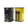 WEKOME Powerbank 20000 mAh Super Fast Charging z wbudowanym kablem USB-C PD 20W & Lightning + USB-A QC3.0 22.5W Czarny