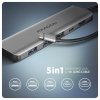 AXAGON Hub HMC-5H USB-C 3.2 Gen 1 hub, 3x USB-A, 4K HDMI, PD 100W, 100cm USB-C kabel