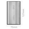 Qoltec Obudowa | kieszeń do dysków HDD SSD 2.5 cali SATA3 | USB 3.0 | Srebrna