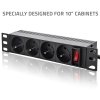 Qoltec Listwa zasilająca PDU do RACK 10 cali | 1U | 16A | 4xFrench | 1.8m