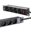 Qoltec Listwa zasilająca PDU do RACK 10 cali | 1U | 16A | 4xFrench | 1.8m