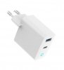 Gembird Ładowarka USB-A/C GaN LED 65W PD QC3.0 biała