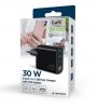 Gembird Ładowarka GaN 2xA 1xC LCD 30W PD QC3.0 czarna