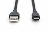 Digitus Kabel zasilający silikonowy USB-A - USB-C, USB 2.0 60W, 0,5m Czarny