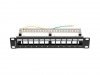 Lanberg Patch Panel 12 Port 1U 10 cali FTP z organizatorem do modułów      keystone czarny