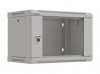 Lanberg Szafa instalacyjna rack wisząca 19 cali 6U 540x350 szara drzwi przeszklone ( flat pack)