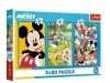 Trefl Puzzle 3x80 elementów Ekipa Myszki Miki