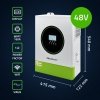 Qoltec Hybrydowy Inwerter solarny Off-Grid 11000W | 160A | 48V | MPPT | BMS | Sinus | opcja Wi-Fi | Power Factor 1.0