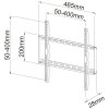 Techly Uchwyt ścienny do TV 23-55cali LED/LCD 45kg slim 28mm biały