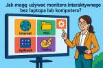 Jak mogę używać monitora interaktywnego bez laptopa lub komputera?