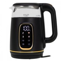 Adler Czajnik 1,7l wyświetlacz LED, regulacja temperatury AD 1305 czarno-złoty 