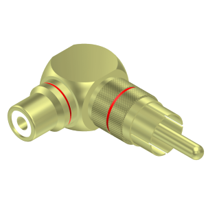 Procab VC215 Adapter - RCA/Cinch male - RCA/Cinch female - 90° angled - pair Adapter