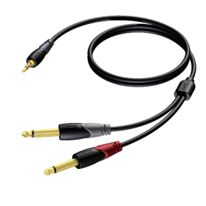 PROCAB CLA713/3 3.5 mm Jack male stereo - 2 x 6.3 mm Jack male mono 3 meter