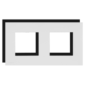 AUDAC CF45DH/W Cover frame double 45 x 45 mm with hooks White version