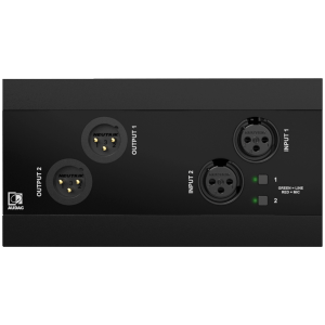 AUDAC NWP222/B Sieciowy panel wejściowy i wyjściowy audio - 2 x XLR in- & out + BT (4 x 2 CH) czarny