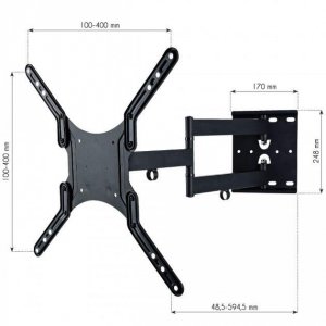 Uchwyt ścienny Techly 23 cale-55 cale, 45kg obrotowy
