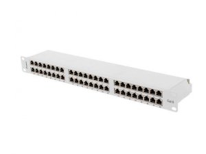 Patch panel Lanberg PPS6-1048-S 48 port 1U 19 cali kat.6 FTP ekranowany szary