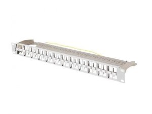Patch panel pusty Lanberg PPKS-1248-S 24 port 1U 19 cali do modułów keystone szary