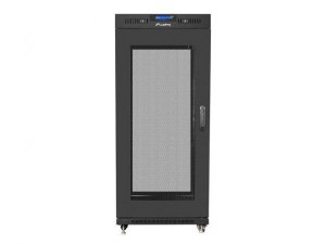 Szafa instalacyjna Rack stojąca 19 cali 15U 800x1000 Drzwi Perforowane czarna Lanberg (flat pack) LCD