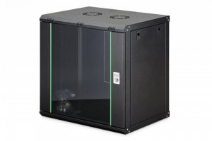 Digitus Szafa sieciowa wisząca Dynamic 19 12U rack 607x600x450mm, drzwi szyba, czarna, niezłożona, 60kg