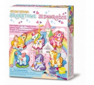 4m Odlewy gipsowe - Brokatowe jednorożce