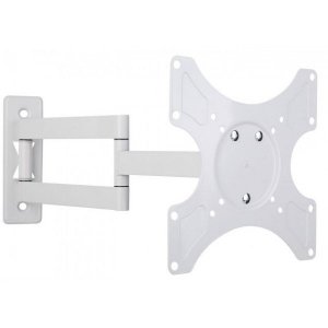 Techly Uchwyt ścienny LCD/LED 19-37cali, podwójne ramię, regulowany, biały