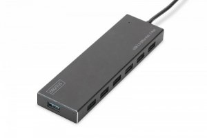 Digitus HUB/Koncentrator 7-portowy USB 3.0 SuperSpeed, aktywny, Aluminium