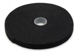 Digitus Taśma rzepowa D/10m S/15mm G/2.6mm (rolka) Czarna