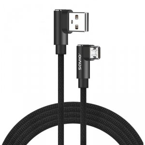 Savio Kabel z dwustronnym złączem USB Micro USB - USB A 1m, CL-161