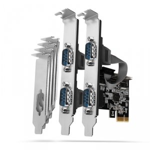 AXAGON PCEA-S4N Kontroler PCIe 4x port szeregowy (RS232) 250 kbps, w zestawie SP & LP