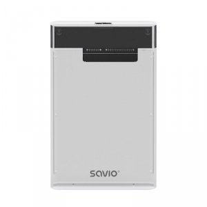 Savio Zewnętrzna obudowa na dysk HDD/SSD 2.5 cali, USB 3.0, AK-66, transparentna
