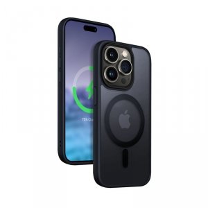 CRONG Etui Hybrid Frost MAG Cover iPhone 15 Pro Max MagSafe Granatowe