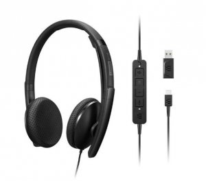 Słuchawki Lenovo Zestaw słuchawkowy przewodowy VoIP Teams 4XD1M45626