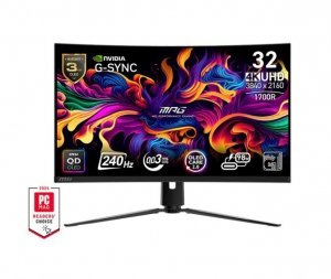 MSI Monitor komputerowy  MPG 321CURX QD-OLED/31.5 cala/LED/UHD/Curv/240/Black